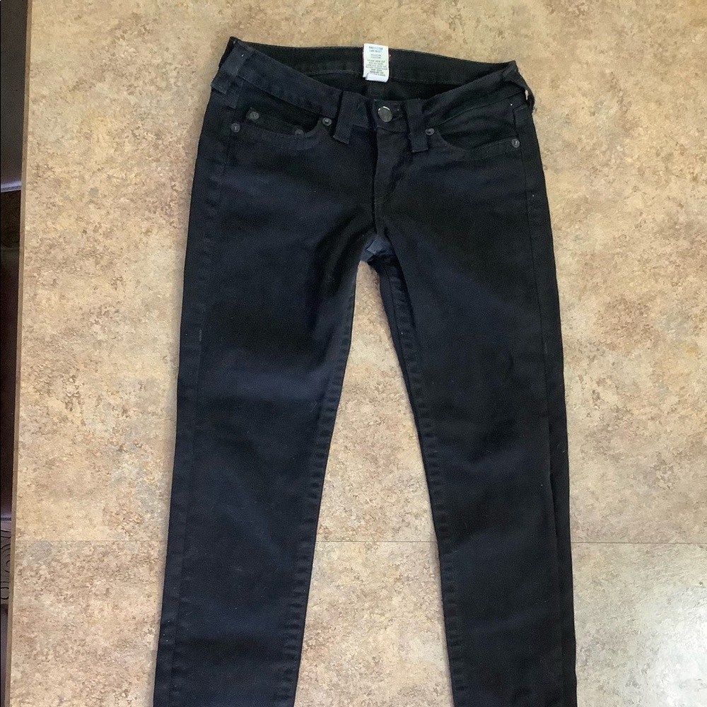 True Religion Skinny Jeans Black Size 28